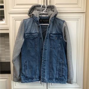 West 49 youth boys denim jacket / hoodie
